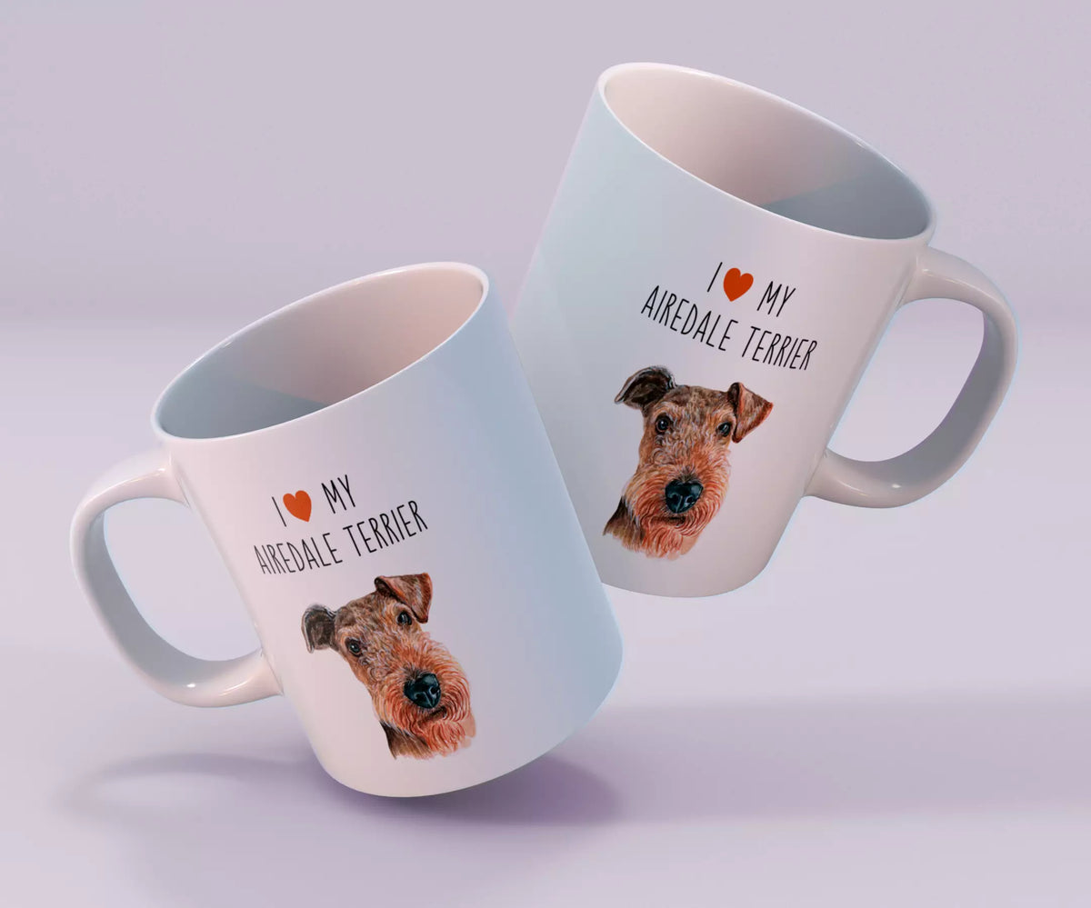 airedale terrier coffee mugs I love my Airedale Terrier